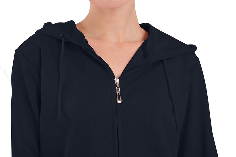 Facitisu Womens Jogging Suits Sets Outfits Sweatsuits 2 Piece Sweatshirt & Sweatpants Full Zip Hoodie Tracksuits Black XL - Image 4